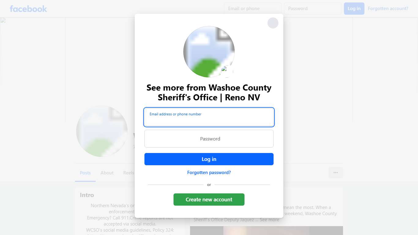 Washoe County Sheriff's Office Reno NV Facebook